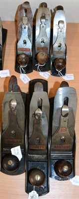 Lot 1216 - Woodworking Planes Bailey No.5 with Stanley lever cap; Record No.4 1/2 with Record SS lever...