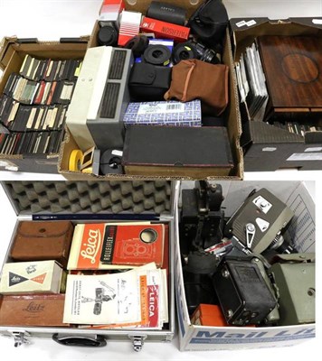 Lot 1261 - Various Cameras including a Rolliecord, various leaflets and accessories; together with two...