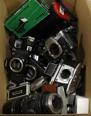 Lot 1264 - Various Cameras including EXA 1A, Nikon F401, Yashica FR and others (mostly without lenses)