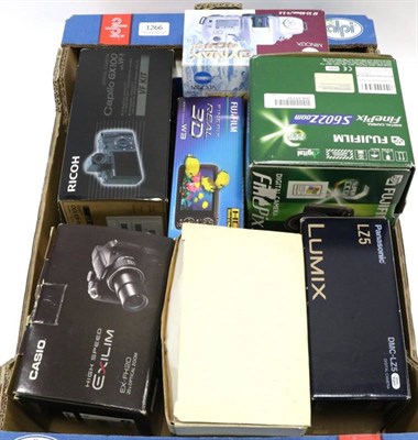 Lot 1266 - Various Cameras including Panasonic DMC LZ25, Casio EX FH20, Ricoh Capilo GX100, Holga 120GCFN,...