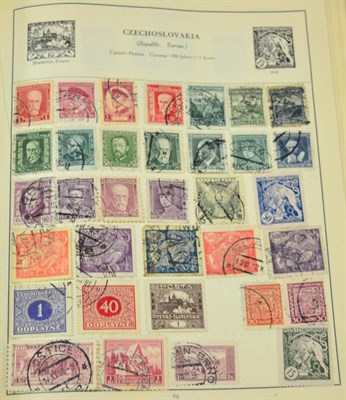 Lot 46 - GB and World Stamps in a box and carrier bag, with stockbooks, albums, postcards, in packets...