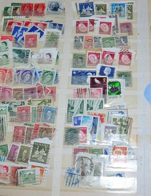 Lot 78 - Two boxes of GB, Channel Islands and Commonwealth stamps, including £1 Wedgewood booklet