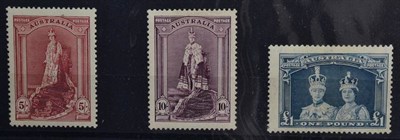 Lot 89 - A small mainly commonwealth investment holding of stamps on cards. Includes a fine Nauru 2/6d...