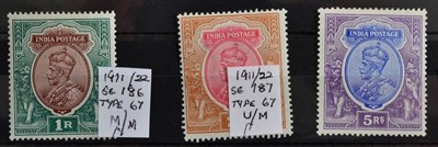 Lot 95 - Commonwealth - Mainly early useful range on 17 small stockcards. Note India KGV 1r to 5r mint,...