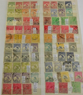 Lot 140 - Australia Collection in stockbook - A useful collection housed in a stockbook. Includes a good...