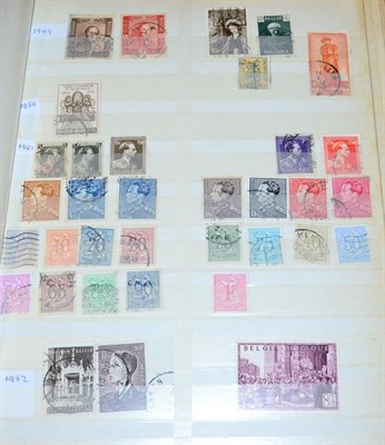 Lot 155 - Belgium - 9 Mainly Large Volumes, an extensive accumulation in a heavy box with 9 stockbooks....