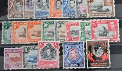 Lot 170 - Kenya Uganda and Tanganyika KGVI 1938 set very fine mint, cat £250