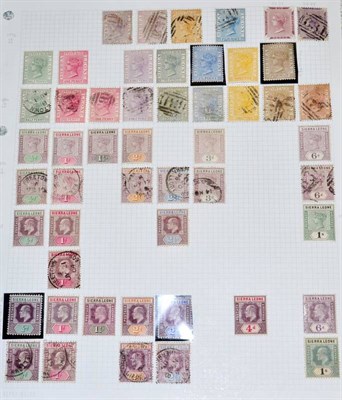 Lot 226 - Sierra Leone - Collection on Leaves - High Catalogue lot with excellent ranges of QV and EVII...