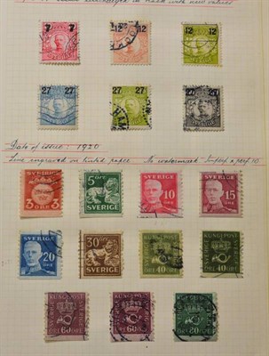 Lot 227 - An old Simplex album - Mainly Sweden and Rhodesia - Small collection of early Sweden with 1858...