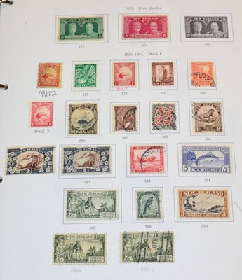 Lot 241 - New Zealand Collection - Mint and Used in a pre printed SG album 1858-1975. With QV to 3/-, 1898 to