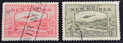 Lot 250 - New Guinea - 1939 Air Mail Set to £1 v.f.u. SG 212-225. The key 10/- value has a vertical...