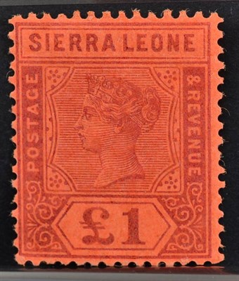 Lot 256 - Sierra Leone QV 1896 Key Type £1 value, fresh mint, centred slightly left. Cat £325