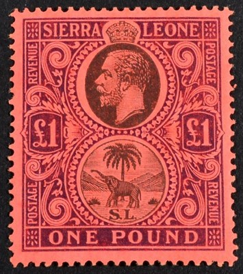 Lot 257 - Sierra Leone KGV 1912-21 £1 value fine mint, cat £250