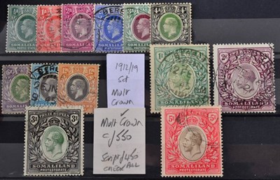 Lot 259 - Somaliland KGV set, most f.u. odd fault but high values are fine. Cat £450 +