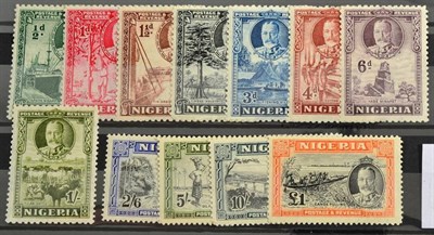 Lot 261 - Nigeria - KGV 1936 set to £1 fine mint, SG 34-45, the £1 value being fine u.m. Cat £225