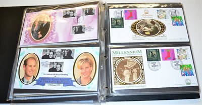 Lot 324 - GB - Large Plastic Box with 10 Volumes. Mainly First Day Covers but some better including 1968...