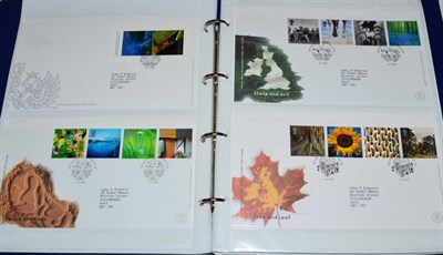 Lot 333 - GB, Channel Islands and Gibraltar FDC's in 3 albums.  Includes Benhams and high values. (200+)