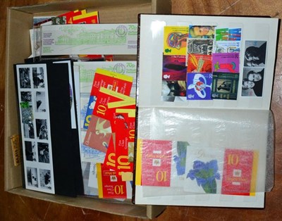 Lot 336 - Decimal u.m. in a box with Prestige booklets and Barcode booklets plus a stockbook of sets etc....