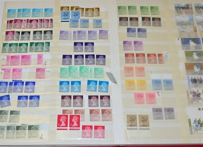 Lot 343 - Box of GB pre decimal sets and decimal face value in stockbooks and albums. Some earlier u.m....