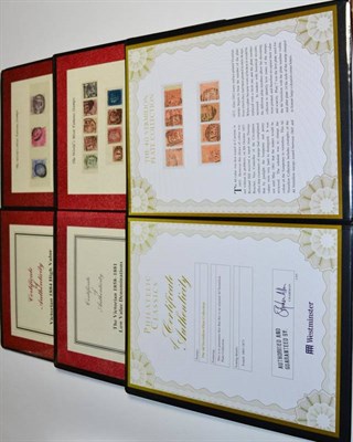 Lot 416 - Queen Victoria Collection - In Westminster Folders. Three folders with 1883/4 high values to 10/- (