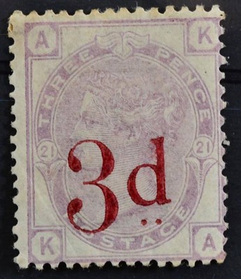 Lot 423 - QV 1883 3d on 3d overprint, good mint copy, centred right, cat £650