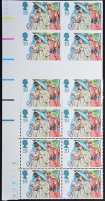 Lot 424 - GB QE2 1994 Chrismas 19p Imperf in a spectacular u.m. gutter block of 12 with top 4 imperf and...