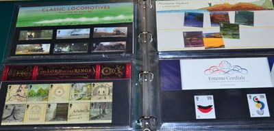 Lot 453 - GB Face Value - A collection of Presentation Packs, apparently compete 1973 to 2005. Housed in...