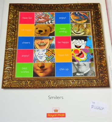 Lot 456 - Smilers Sheets - 2001 Greetings Sheet and 2000 Stamp Show. The scarce Dennis the Menace Smiles...