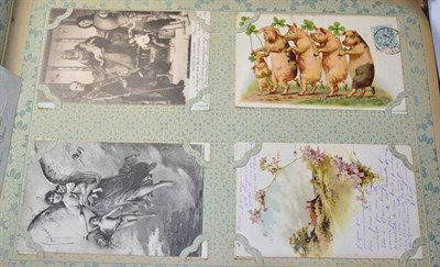 Lot 472 - Vintage Postcard Album - France . An interesting collection of early cards in a large old...