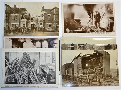 Lot 475 - Hartlepool - Damage After 1914 Bombardment - Small collection of mainly photographic cards relating