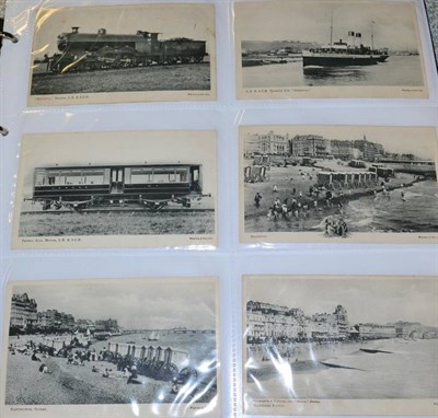 Lot 477 - Railway Postcards And Steamers - In a fine large album - Vintage mainly Edwardian Including Midland