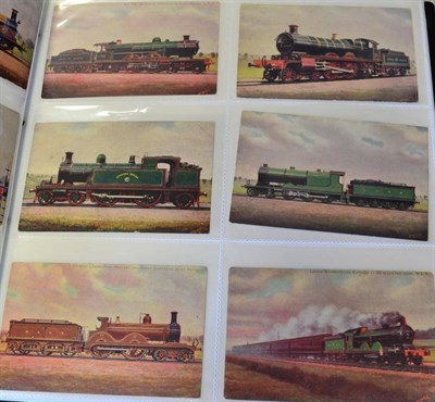 Lot 478 - Railway Postcards - In a fine large album - Vintage mainly Edwardian with GWR, London, Eastern,...