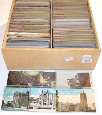 Lot 495 - Postcards - Ireland and Wales -  Dealer stock of mainly vintage cards sorted by area and town....