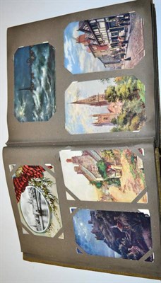 Lot 513 - Vintage Postcards - A large box with a collection of mainly Tucks Oilettes in an old album, various