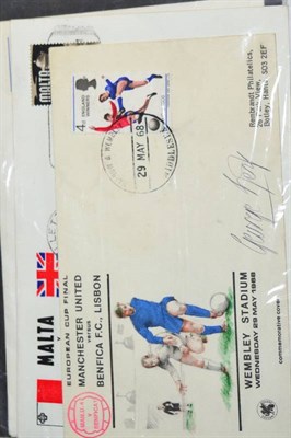 Lot 549 - Football Covers - Signed George Best and Ramsey - 3 signed covers, with 1968 European Cup Final...