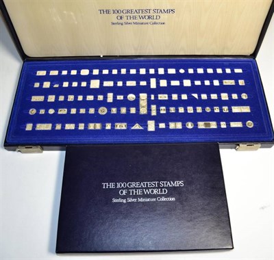 Lot 557 - 100 Greatest Stamps of the World - Sterling Silver Miniatures Collection - Issued by the...