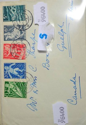 Lot 583 - Netherlands: 1948-62 Child Welfare sets on covers to Switzerland or N.America inc many...