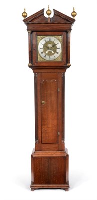 Lot 748 - A Good Oak Thirty Hour Longcase Clock with Lunar Indication, signed Jonas Barber, Winster, numbered