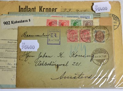 Lot 606 - Denmark Covers - With Postal stationery items, 3&4-colour frankings, complete postal order and...