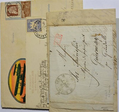 Lot 614 - German States: Nice postal history selection inc pre-stamp envelopes to UK inc Guernsey,...