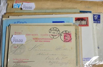 Lot 615 - Norway: Nice lot of 20th century postal history with used/unused  postal stationery, commercial...