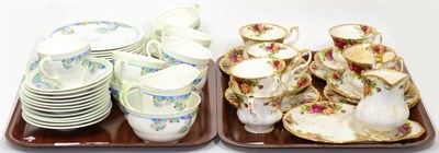 Lot 24 - A Royal Albert Old Country Roses part tea service together with a Royal Doulton Art Deco part...