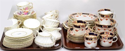 Lot 30 - A late Victorian tea set, a group of Royal Crown Derby 'Derby Posies' pattern tea wares and...