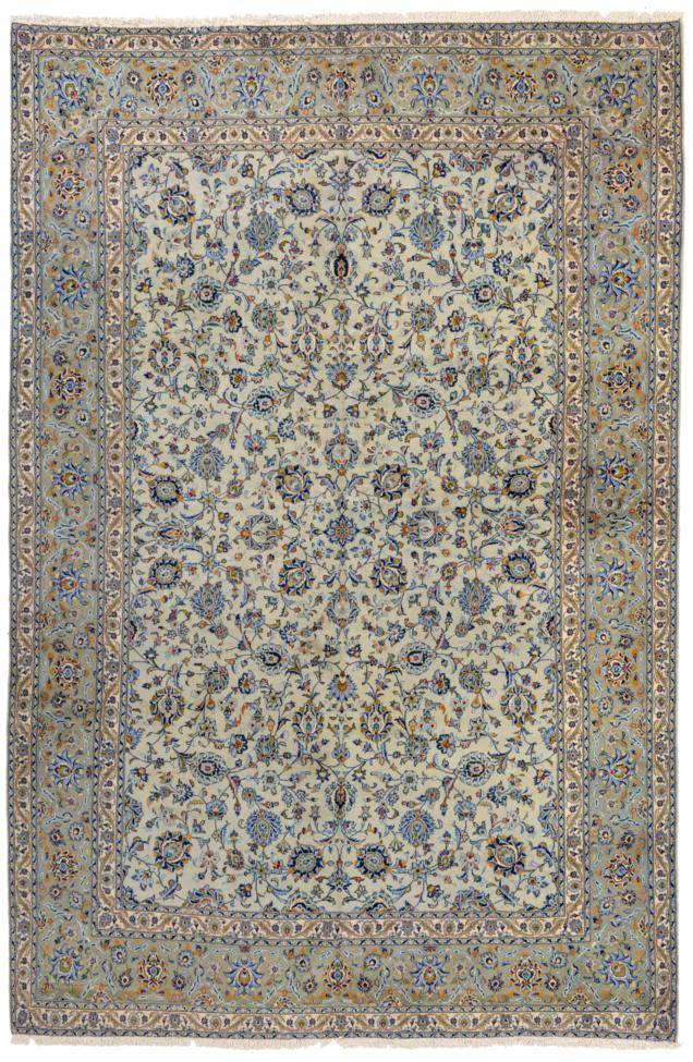 Lot 787 - Kashan Carpet Central Iran, circa 1960 The ice blue field with an allover design of scrolling vines