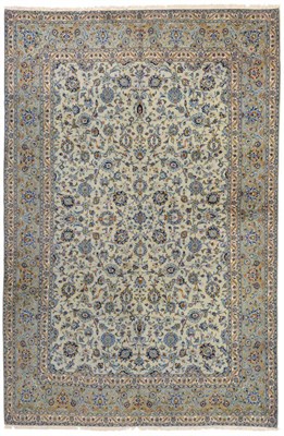 Lot 787 - Kashan Carpet Central Iran, circa 1960 The ice blue field with an allover design of scrolling vines