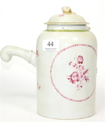Lot 44 - An 18th century Chinese porcelain coffee pot circa 1780, of European form
