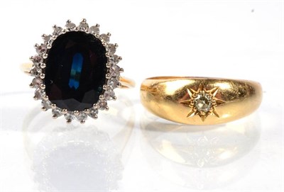 Lot 77 - An 18 carat gold star set solitaire diamond ring, estimated diamond weight 0.10 carat...