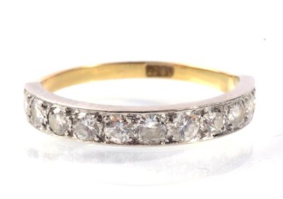 Lot 98 - A diamond half hoop ring, total estimated diamond weight 0.55 carat approximately, finger size...
