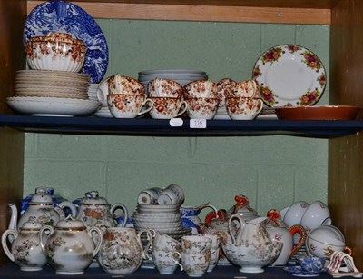 Lot 116 - A quantity of ceramics and silver plate including Royal Crown Derby; Japanese egg shell...