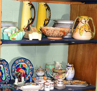 Lot 149 - A quantity of 19th century and later ceramics mostly 1920s/30s including Carlton ware, Shorter...